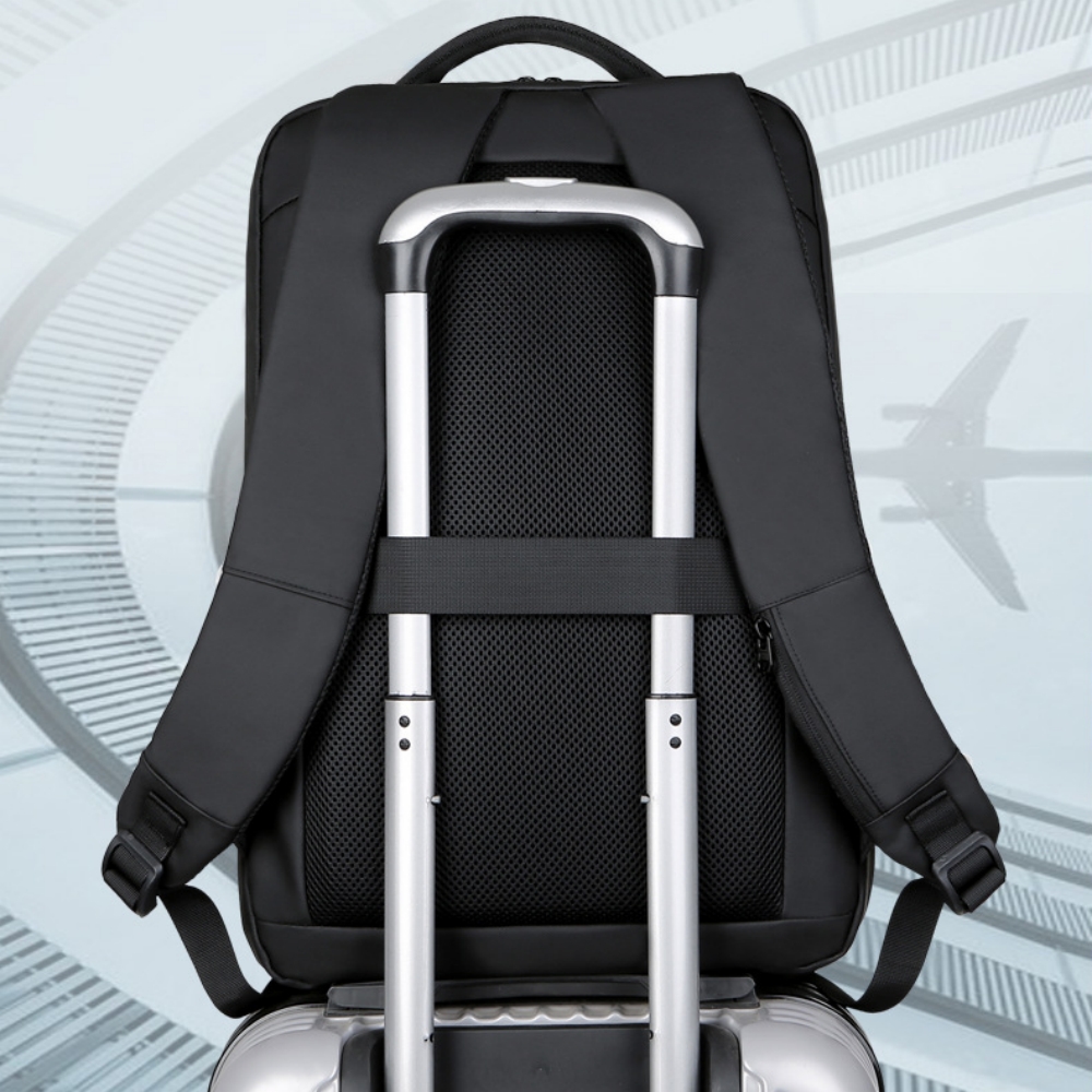 Anti Theft Hard Shell Shoulder Backpack, Business Laptop Backpack With USB Charging Port Fit 15.6 inch Laptop, Black
