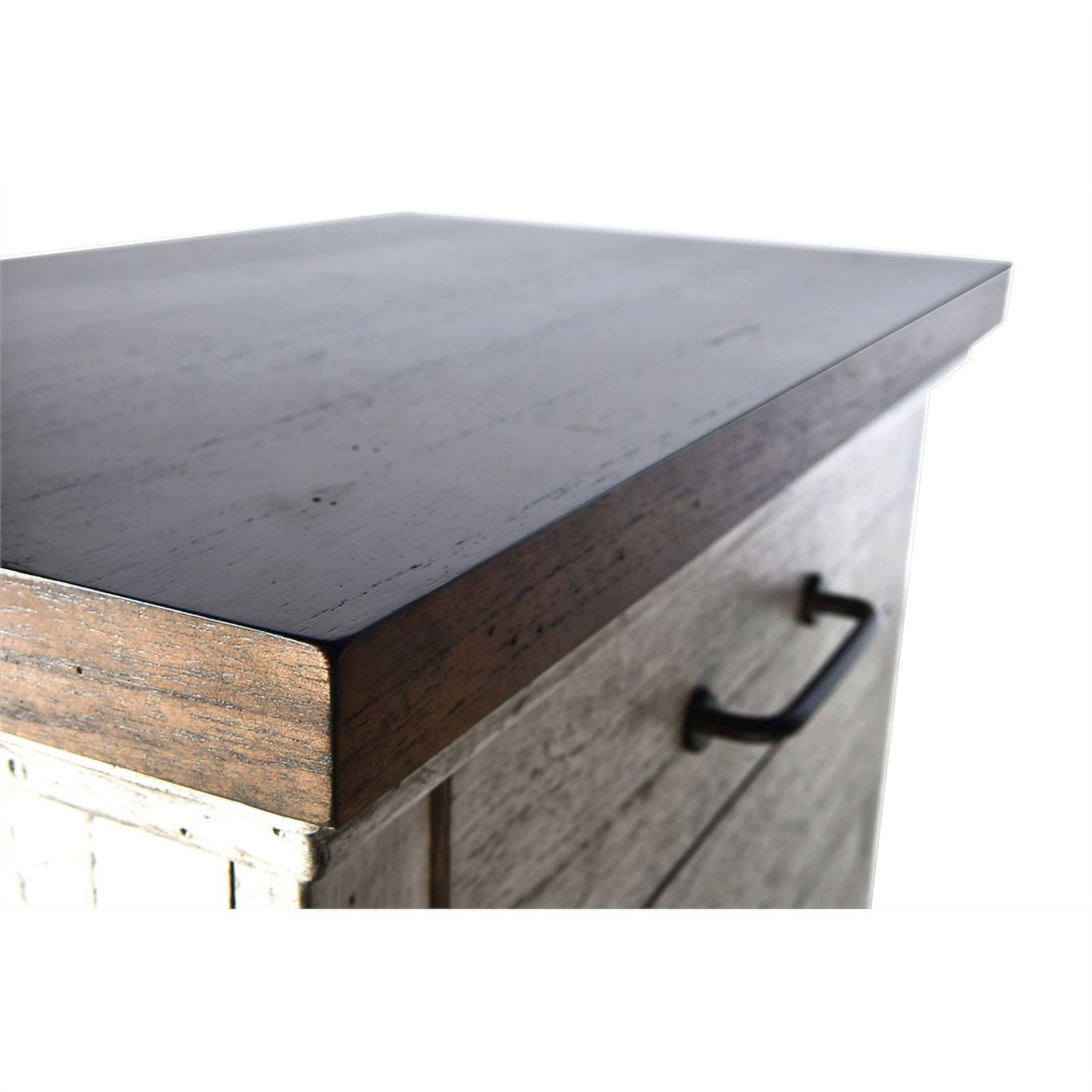 Steve Silver Bear Creek Rustic Two Drawer Nightstand, Rustic Ivory