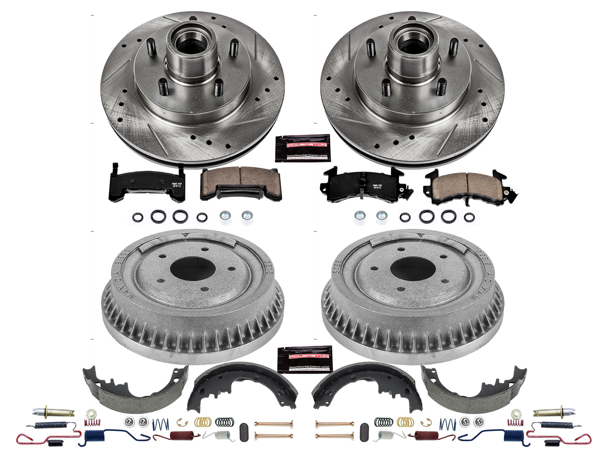 PowerStop Front and Rear Z23 Evolution Sport Brake Pad Rotor Drum and Shoe Kit Fits: CHEVROLET Select Models K15025DK