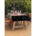 thumbnail image 2 of Outdoor Tablecloth with Umbrella Hole and Zipper, Christmas Rectangle Table Cloth 54x80 Inch Waterproof Tablecloth, Truck Snowflake Pine Tree Black Red Plaid Picnic Table Cover for Patio Camping, 2 of 7