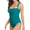 thumbnail image 3 of BeautyIn Monokini pour Femmes Maillots de Bain une Pièce Contrôle du Ventre Froncé, 3 of 6