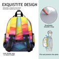 thumbnail image 5 of Colorful Tie Dye Mountain Pattern Backpack for School,Cute School Bag,Schoolbag with Adjustable Shoulder Straps & Padded Back,15.25"x11.5"x5.25", 5 of 5