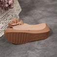 thumbnail image 6 of Women's Wide Width Lace Floral Wedge Slide Sandals, Open Toe Platform Mules with 3D Ruffle Flower Detail, Comfortable Casual Shoes for Summer, Multi-Color, 6 of 10