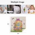 thumbnail image 5 of Beige Happy Easter Cloth Napkins, Spring Easter Eggs Floral Rustic Washable and Reusable Dinner Napkins Set of 4, Table Napkin for Kitchen Party Birthday Wedding Hotel Housewarming 20"x20", 5 of 9