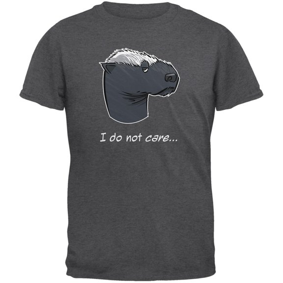 Honey Badger I Do Not Care Dark Heather Adult T-Shirt - 2X-Large
