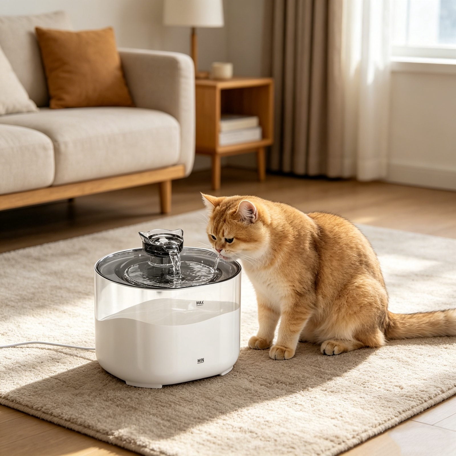 Cat Fountains for Drinking, 74oz/2.2L Pet Cat Water Fountain, Corded Automatic Water Dispenser for Cats Dog,Pet Dog Water Bowl Dispenser with Quiet Pump for Indoor