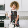 thumbnail image 4 of Cartoon Traffic Vehicles Planes Black Pattern Kids Aprons for Girls and Boys,Adjustable Neck Strap Toddler Aprons for Kids Cooking Baking, 4 of 6