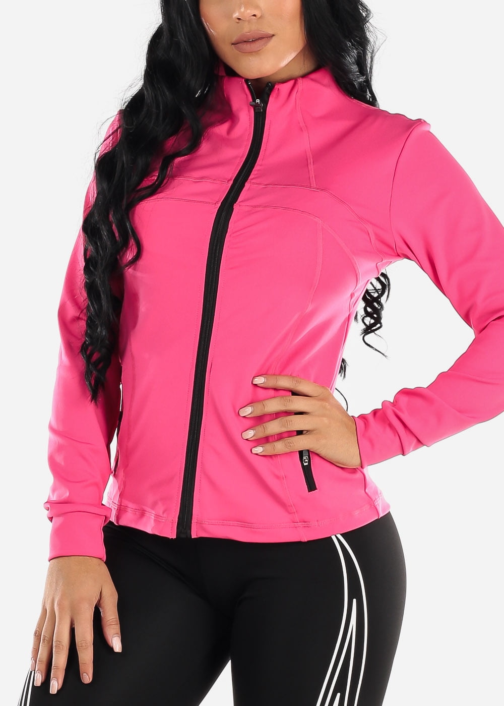 hot pink workout jacket