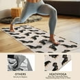thumbnail image 4 of Cute Dachshund Hot Yoga Mat Towel Non Slip for Hot Yoga - Quick-Drying Yoga Mat Cover with 4 Corner Pockets with Travel Bag - Hot Yoga Towel Non Slip Grip Moisture Wicking Sweat 70"x26", 4 of 6