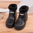thumbnail image 4 of Botas de nieve de invierno para hombres y mujeres, impermeables, con forro polar y carcasa de EVA, botas de lluvia cálidas, para lavado de autos, pesca, zapatos de algodón de caña alta, 4 of 6