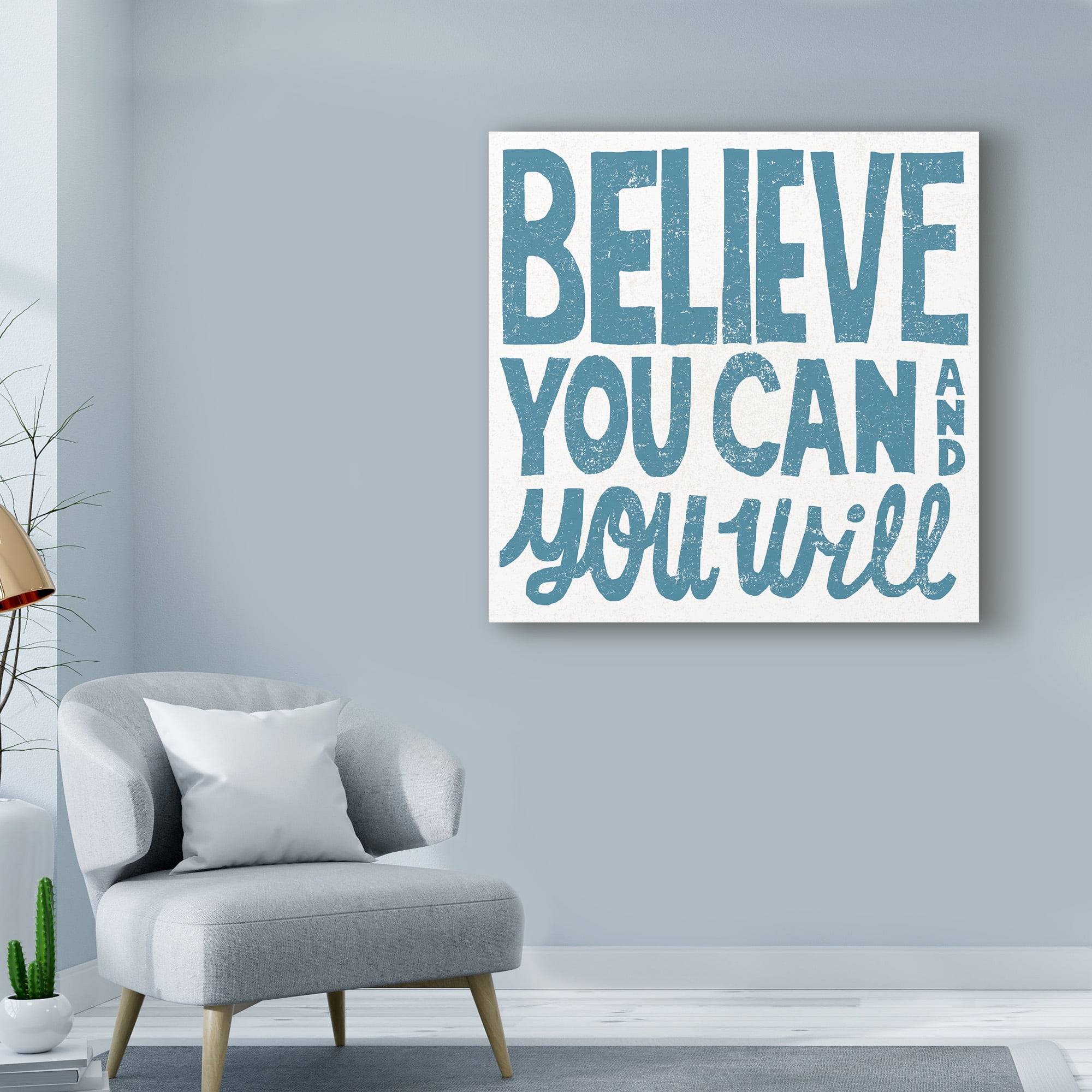 Trademark Fine Art 'Believe You Can Teal' Canvas Art by Michael Mullan