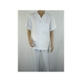 thumbnail image 2 of Men 2pc Walking Leisure Suit Short Sleeves By DREAMS 255-15 Solid White, 2 of 7