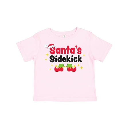 

Inktastic Santa s Sidekick with Santa Hat and Elf Feet Gift Toddler Boy or Toddler Girl T-Shirt