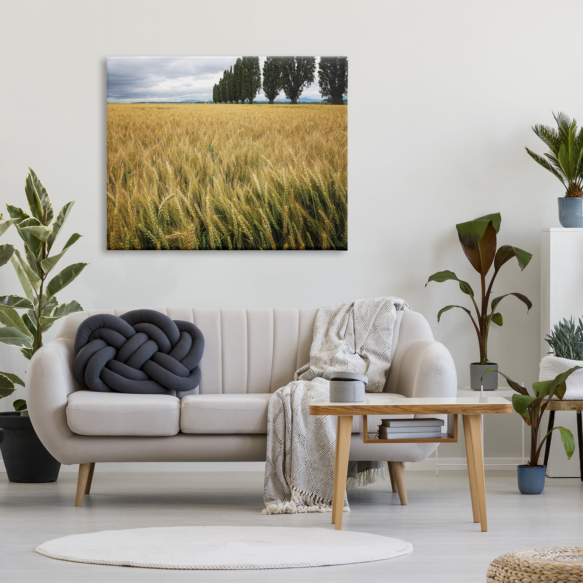 Stupell Industries Wheat Field Harvest Windy Field Country Landscape, 36 x 48, Designed by Nancy Crowell