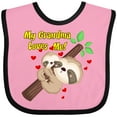 thumbnail image 3 of Inktastic My Grandma Loves Me Sloth Boys or Girls Baby Bib, 3 of 4