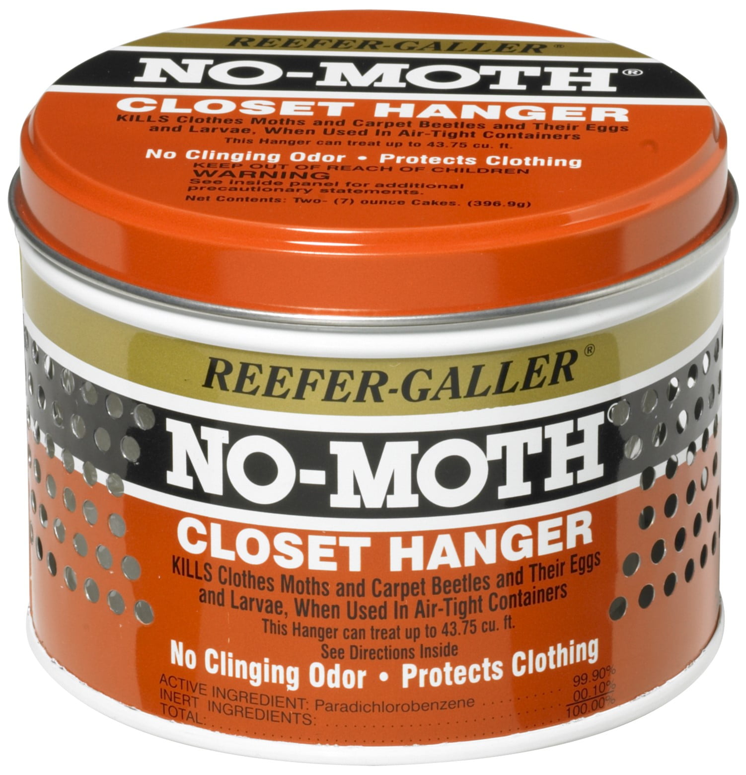 (2 pack) Reefer-Galler No-Moth Closet Hanger, For Closet and Storage, 14 oz