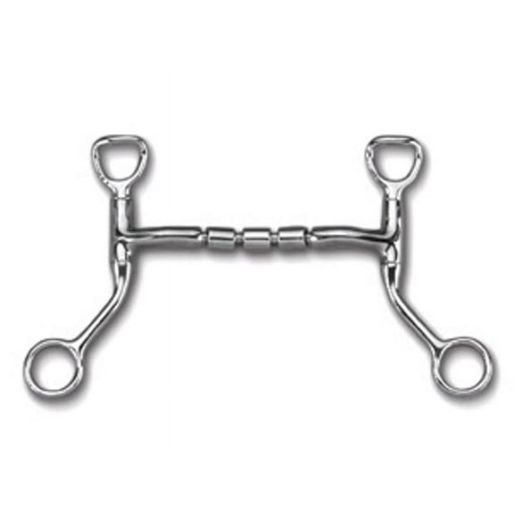 Myler MB 32-3 Sweet Iron Mullen Barrel Tom Thumb Snaffle Horse Bit - 5" Mouth, Copper Inlay