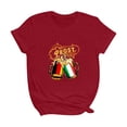 thumbnail image 4 of Pompotops T-Shirts d'Été Imprimés Col Rond Manches Courtes pour Femmes, 4 of 7