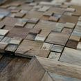 thumbnail image 6 of Ekena Millwork 11 7/8"W x 11 7/8"H x 3/4"P Freeport Boat Wood Mosaic Wall Tile, Natural Finish, 6 of 10
