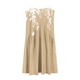 thumbnail image 5 of Robes pour Femmes, Mode Féminine Été Décontractée Ample Imprimée Sans Manches Robe Col en V, 5 of 5