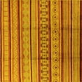 thumbnail image 1 of Ahgly Company Machine Washable Indoor Square Solid Yellow Modern Area Rugs, 6' Square, 1 of 4