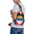 thumbnail image 4 of ZICANCN Crossbody Sling Bags for Women Men,Antigua and Barbuda Metallic Style Flag Casual Shoulder Backpacks for Hiking Daypacks, 4 of 9
