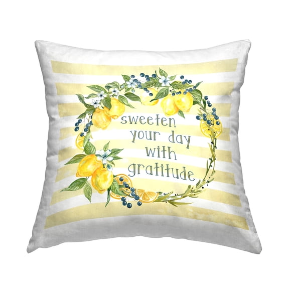 Stupell Industries Sweeten Your Day Phrase Square Decorative Printed Throw Pillow, 18 x 18