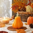 thumbnail image 4 of Racsoh Pumpkin Aromatherapy Candle Set, Handmade Scented Soy Wax Ornament, Macaron Color Fall Decor, for Thanksgiving Halloween Home Party Decor (2 Pcs, Orange), 4 of 8