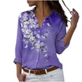thumbnail image 1 of CEHVOM Cardigan Décontracté à Manches Longues Imprimé Plante pour Femmes, Col en V, Manches Trois-Quarts, Liquidation, 1 of 6