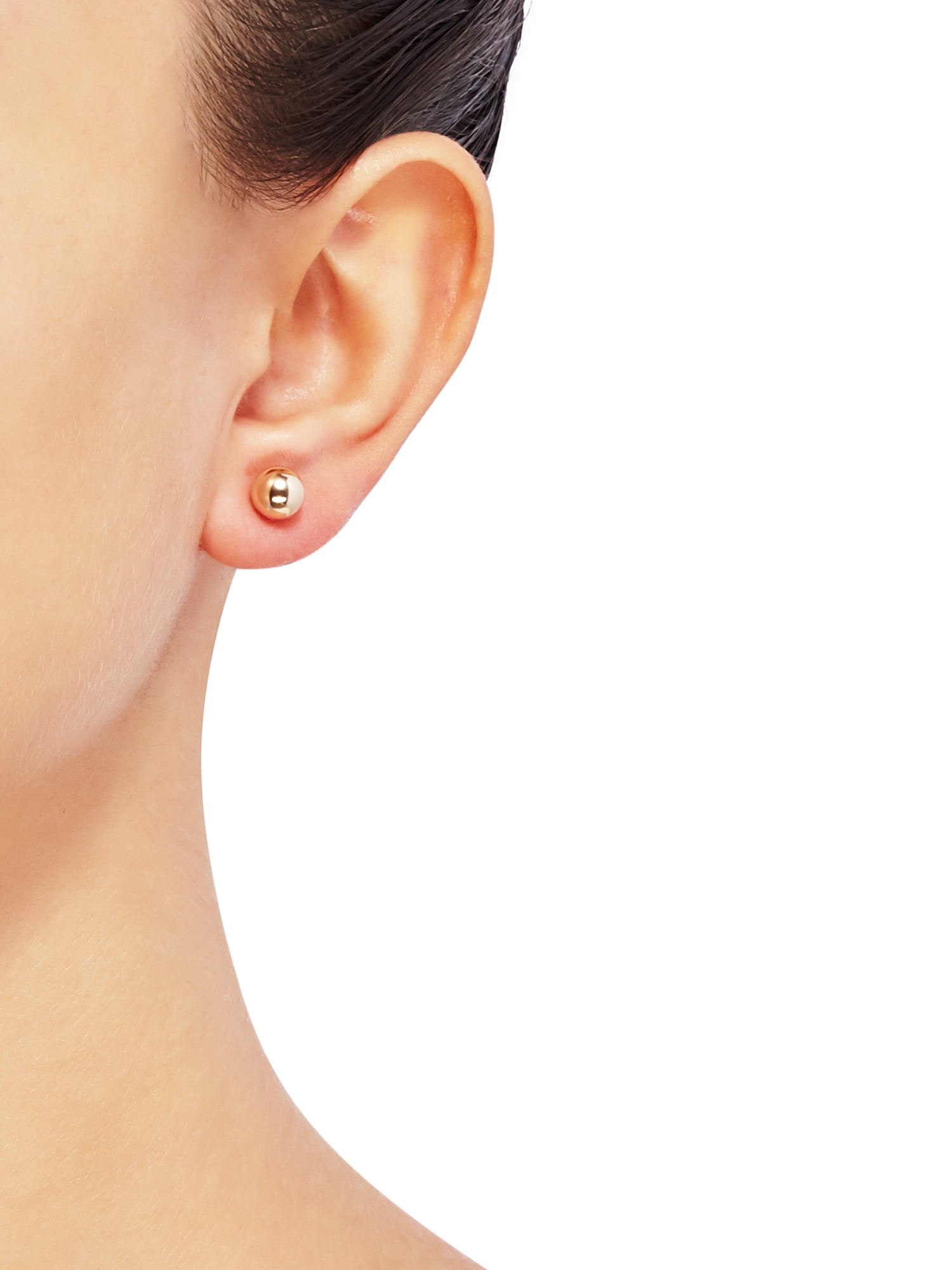 Brilliance Fine Jewelry 10K Yellow Gold Hollow 7MM Ball Studs Earrings