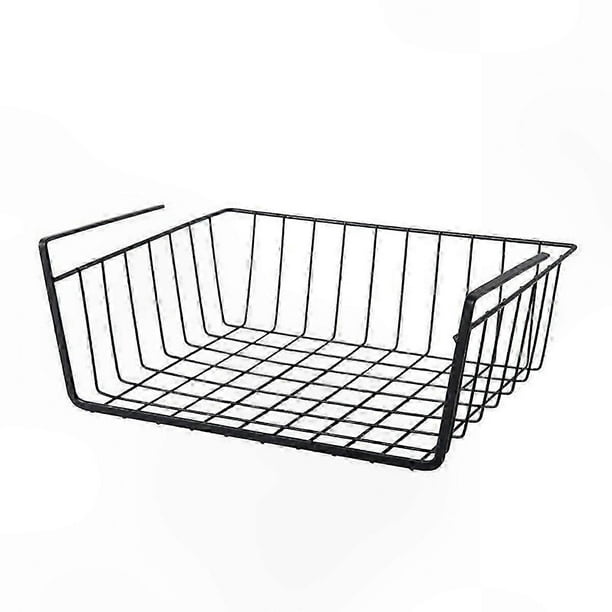 Black Multifunctional Under Cabinet Organizer Shelf for Space Saving Home Storage Rack