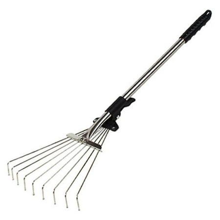fastboy Adjustable Garden Leaf Rake Alloy Telescopic Hoe Tool Multi ...