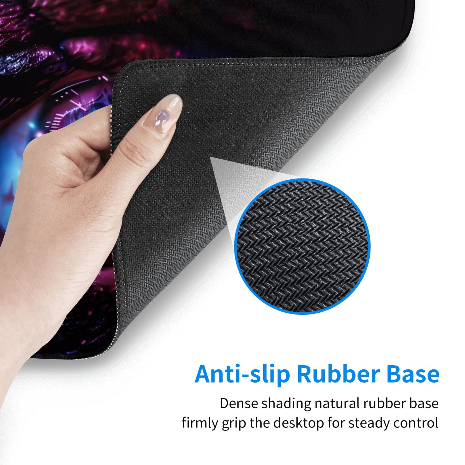 Rateoe v Print Mouse Pad - Extended Large Gaming Mousepad,Non-Slip Stitched Edge,16x29.5 Inch