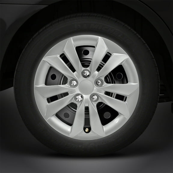 Set of Four 16" Silver Hubcap Wheel Covers for 2011-14 Hyundai Sonata (Bolt-on)