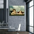 thumbnail image 3 of Raphael Winged Cherubs On Elbows Angel Canvas Painting Art Poster Realism Romantic Picture HD Print Poster Retro Painted Modern Home Bedroom Room Aesthetic Decoration (Unframed,24×32inch), 3 of 6