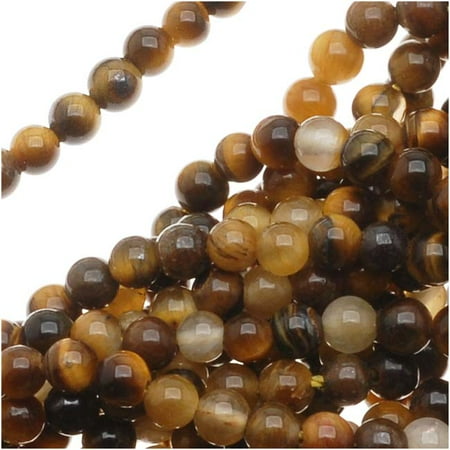 Tiger Eye Gemstone Beads - Tiger Tigers Eye Gemstone 2mm Round Beads / 16 Inch Strand