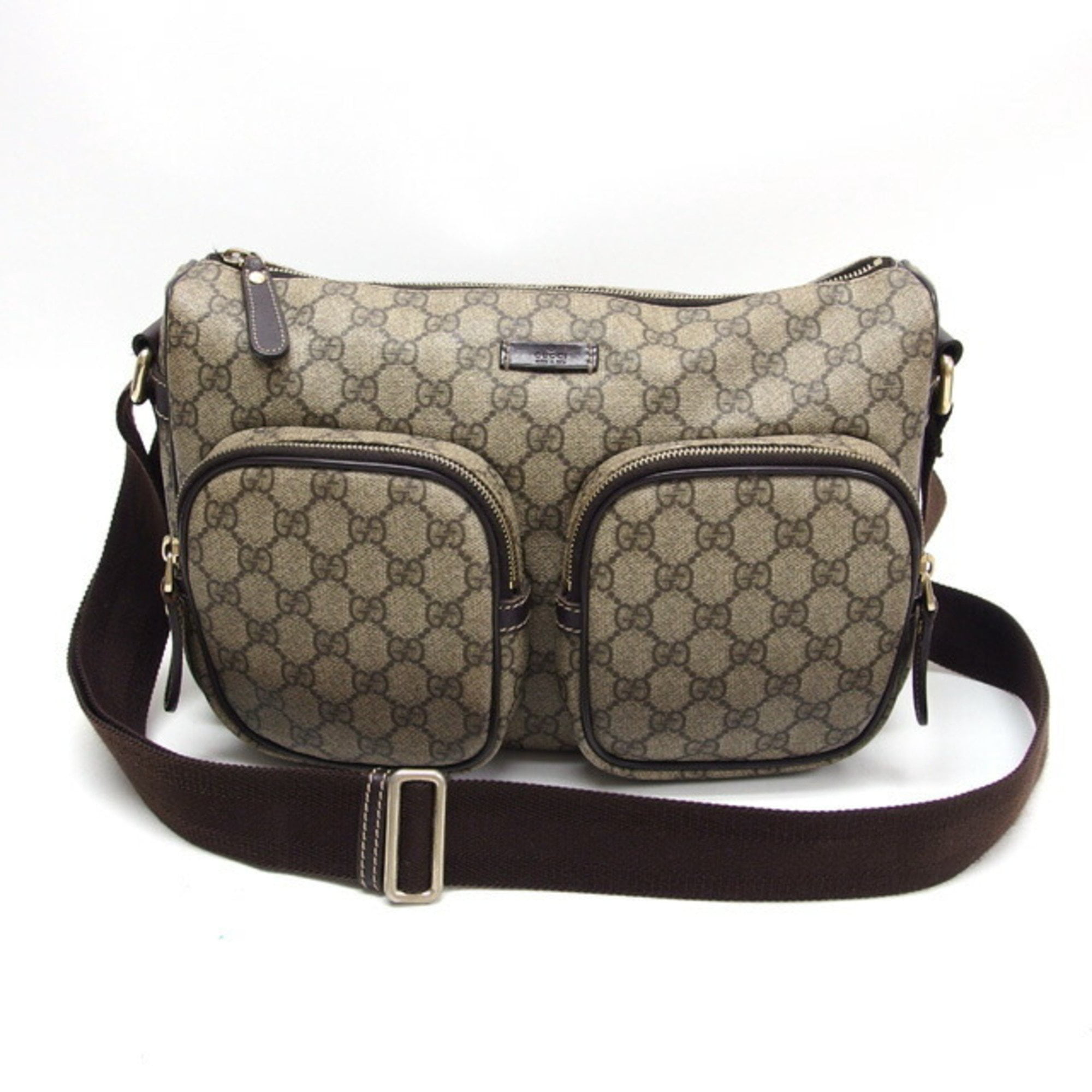 Authenticated Used Gucci GG Plus shoulder beige x -