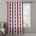 thumbnail image 4 of Coastal Turtle Sheer Curtains 72 Inches Long, Red Stripe Black White Geometric Ocean Light Filering Curtains, Breathable Simi Curtain Privacy Drapes for Living Room Bedroom Window Treatment, 4 of 9