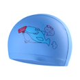 thumbnail image 2 of Paquete de 2-4 gorros de natación para niños, gorro de natación para niña y niño, estampado Animal, tiburón azul 2 piezas, 2 of 8