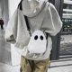 thumbnail image 2 of Bolso pequeño de PU de moda para mujer con costuras de colores contrastantes y diseño divertido y lindo de fantasma de demonio con personalidad divertida de moda europea y americana, 2 of 6