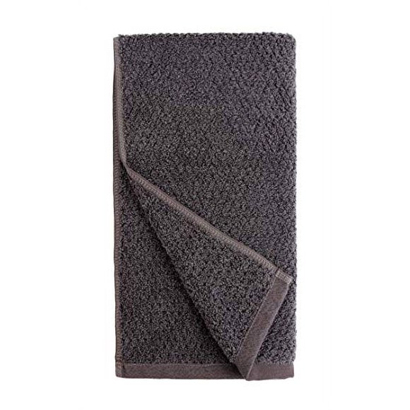 Everplush Diamond Jacquard Quick-Dry Hand Towels Set, 4 x (16 x 30 in), Charcoal 4 Count