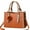 Orange, variant on Leather Purse and Handbag for Women Ladies Large Work Shoulder Bags Top Handle Satchel