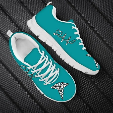

Gradient Nurse/Stethoscope Heartbeat Print Men Flats Sneaker Women Casual Shoes Lace Up Designer Ladies Running Jogging Shoes