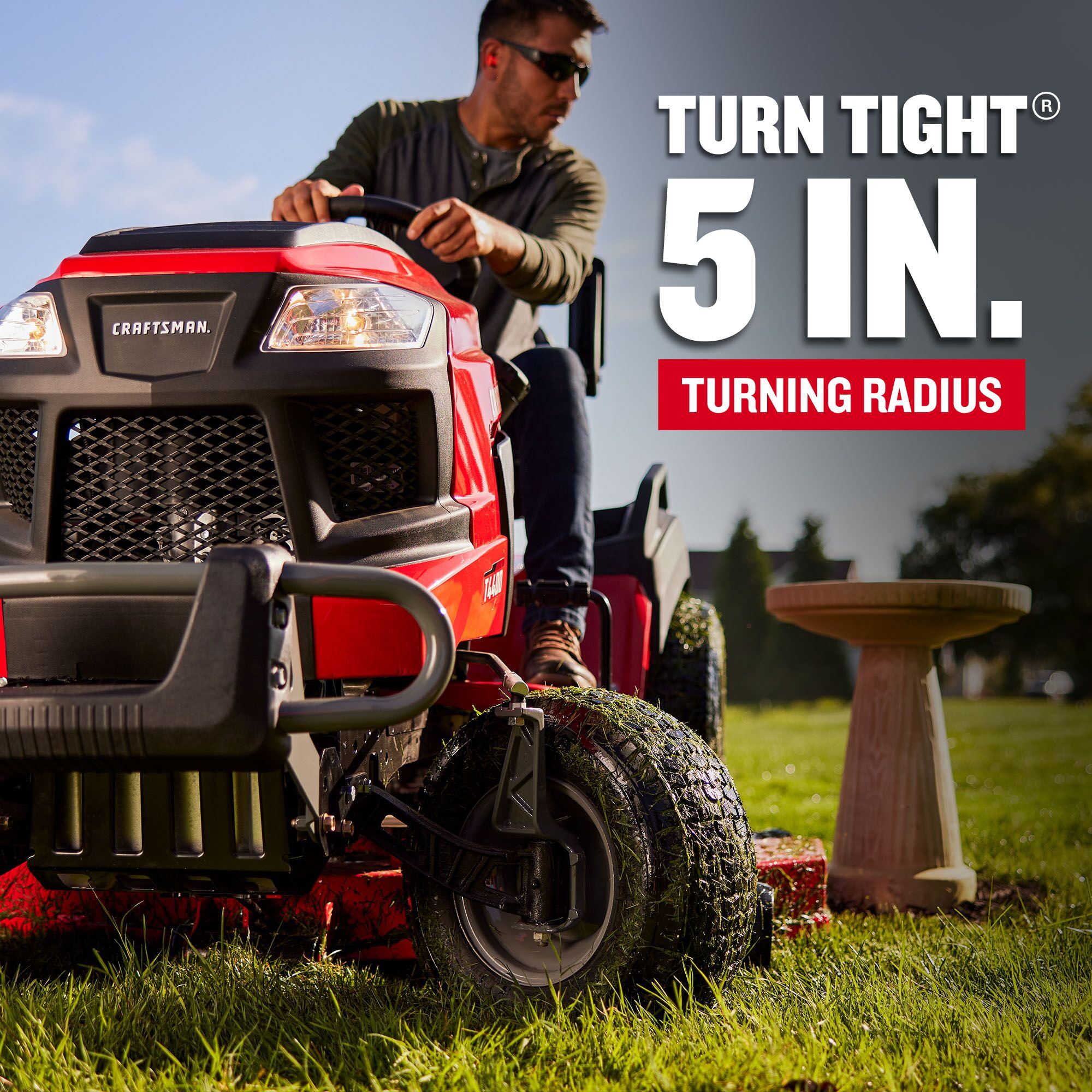 Craftsman turn tight mower best sale