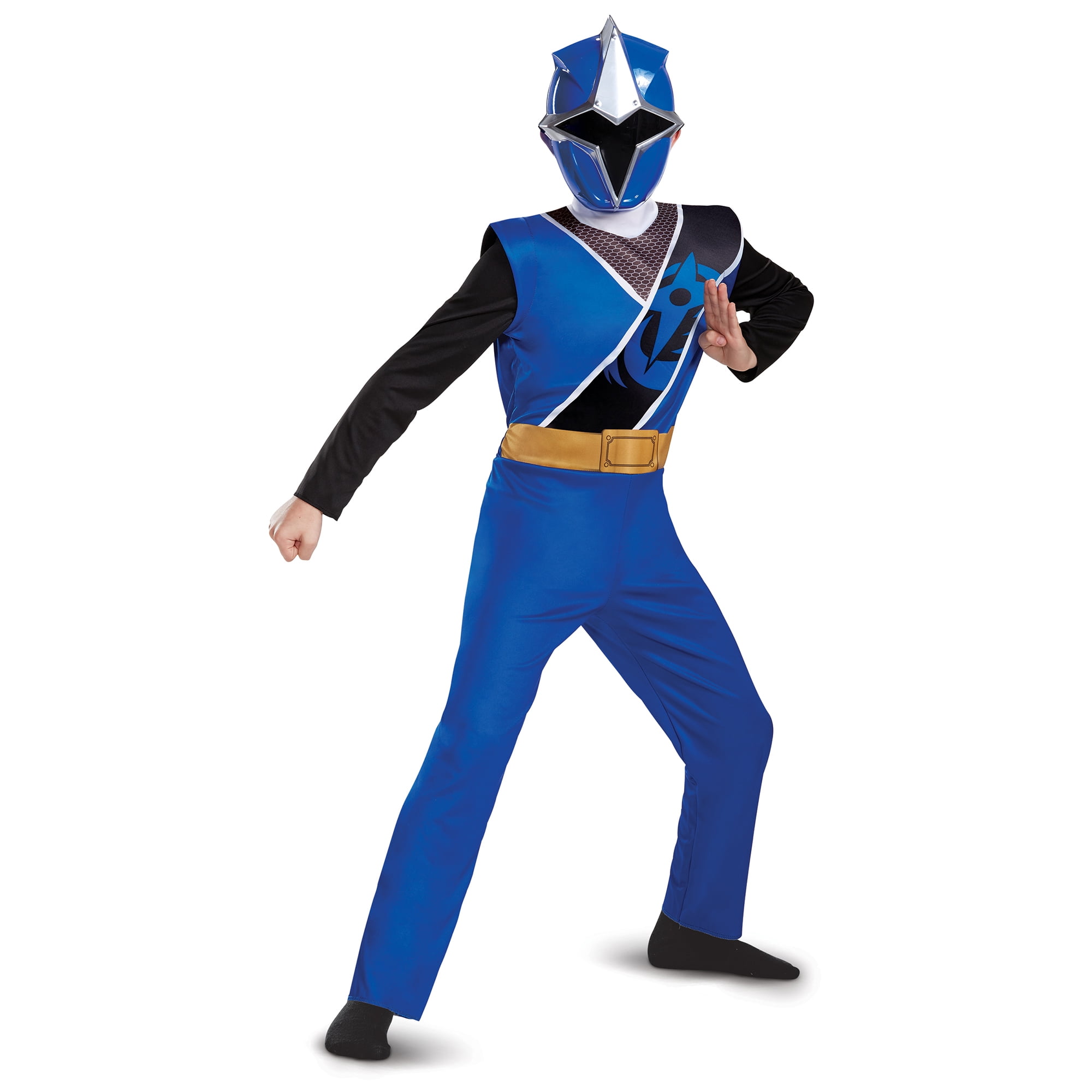 Power Rangers Ninja Steel Boys Blue Ranger Basic Costume Walmart Com Walmart Com