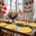 thumbnail image 5 of Yellow Plaid Round 15 Inch Placemats Set of 6, Watercolor Grid Checker Gingham Farmhouse HeatResistant Non Slip Place Mats for Dining Table, Wipeable Braided Kitchen Table Mats for Housewarming, 5 of 9