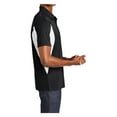 thumbnail image 3 of Yellow Rooster Mens Side Blocked Micropique Sport-Wick Polo Black/ White S, 3 of 7