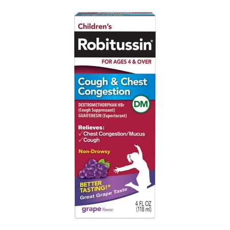 UPC 300318715130 product image for Robitussin® Children's Grape Cough & Chest Congestion Relief Syrup 4 fl. oz. Box | upcitemdb.com