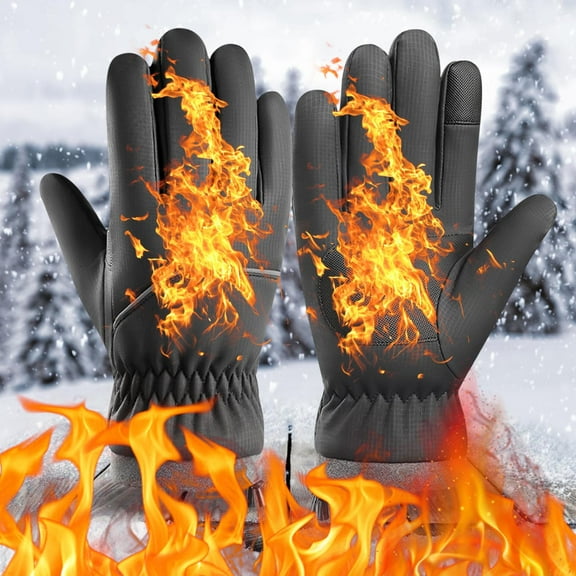 Elainilye Winter Gloves Outdoor Windproof Waterproof Warm with Touchscreen for Riding Sports and Cold Weather Activities