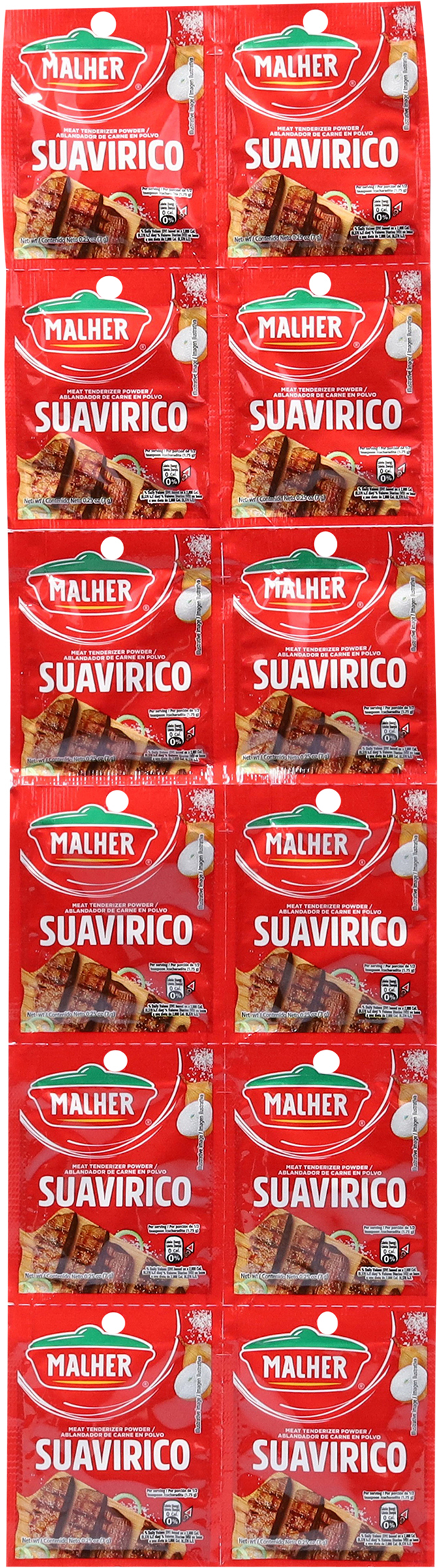 Malher Meat Tenderizer Powder 12 - 0.25 oz Packets
